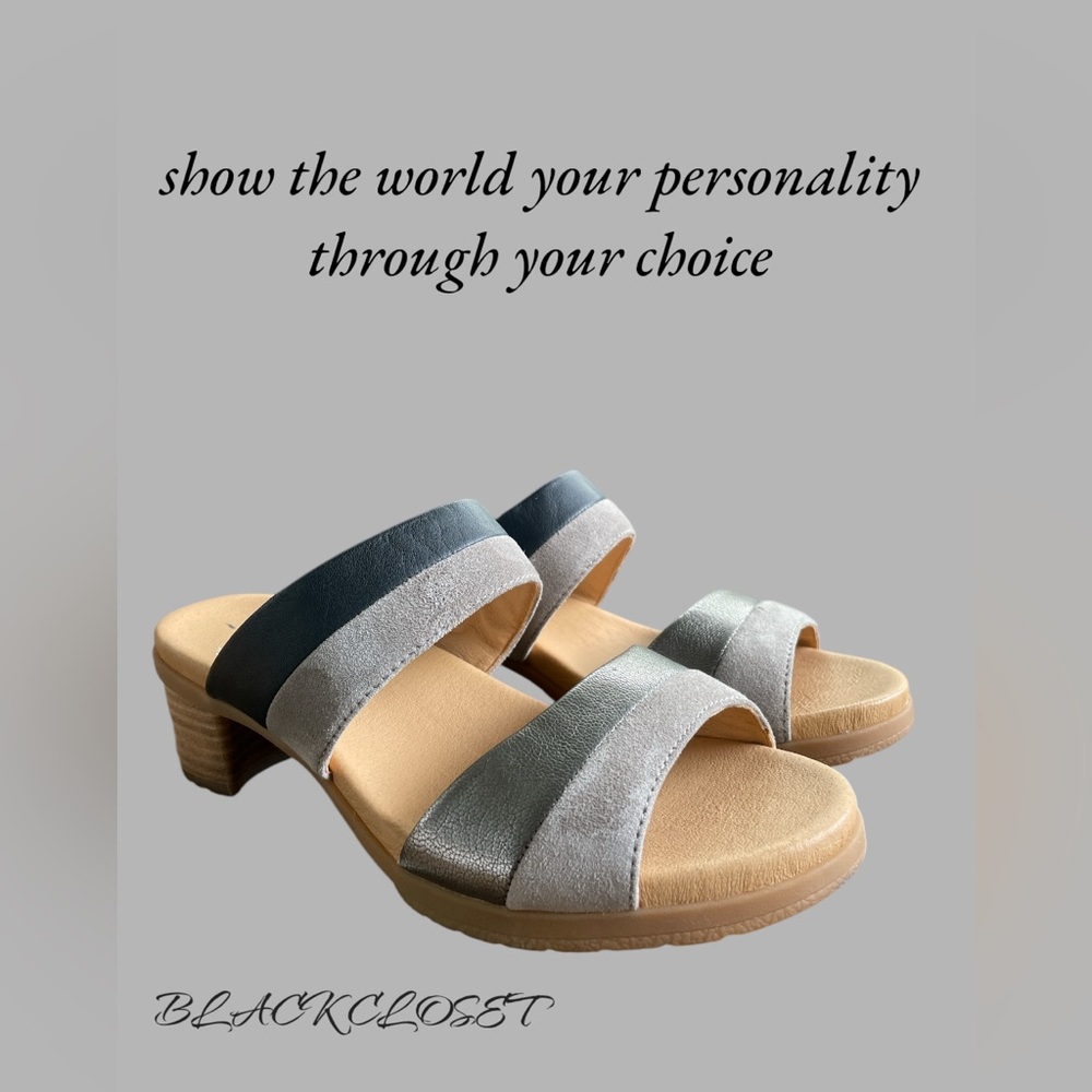 Stylish Gray and Black Women's Sandals